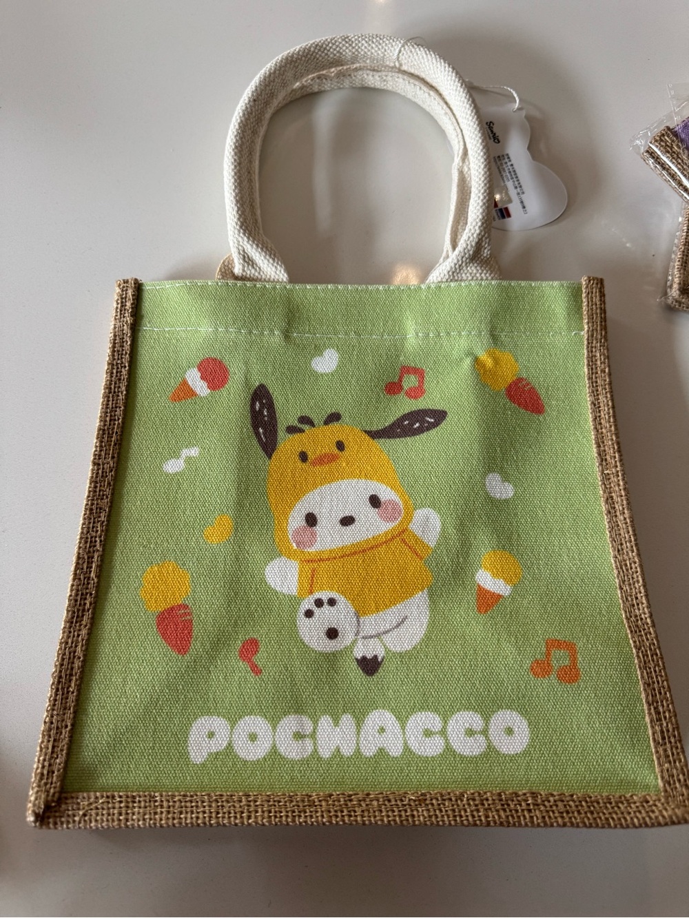 Pochacco Mini Canvas & Jute Tote Bag